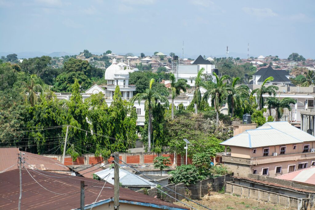 urban housing in Nigeria showing transition toward climate smart housing in growing cities.