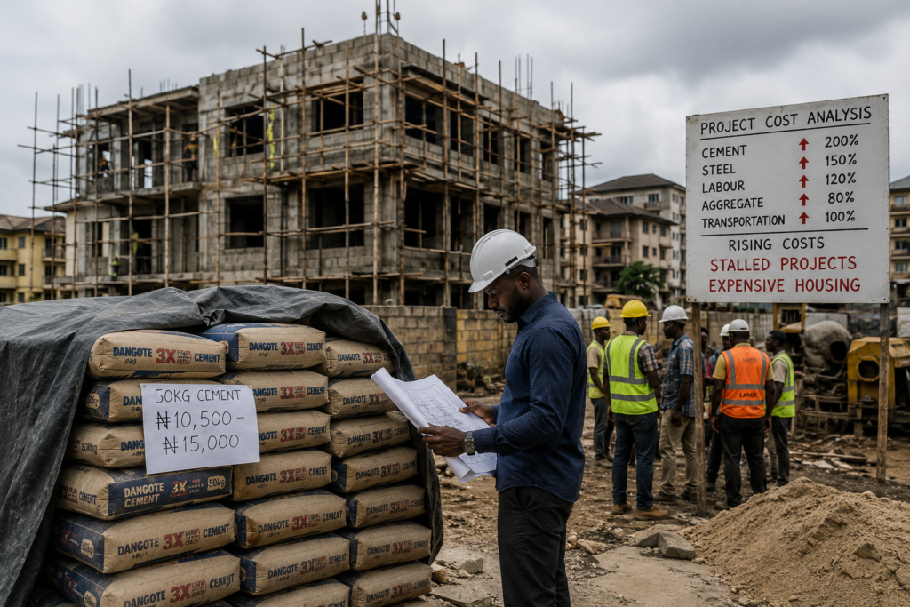 Cement Prices Nigeria Housing Crisis — ₦15,000 Bag Umahi Warning 2026