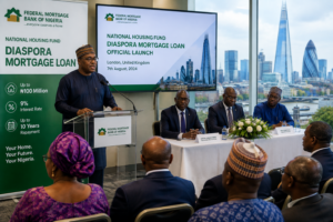 Nigerian residential property representing FMBN's new N100 million diaspora mortgage scheme for Nigerians abroad