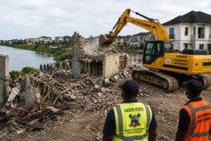 ikota wetland demolition lagos illegal land reclamation 2026
