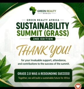 Speakers and attendees at the Green Realty Africa Sustainability Summit (GRASS 2.0) in Nigeria